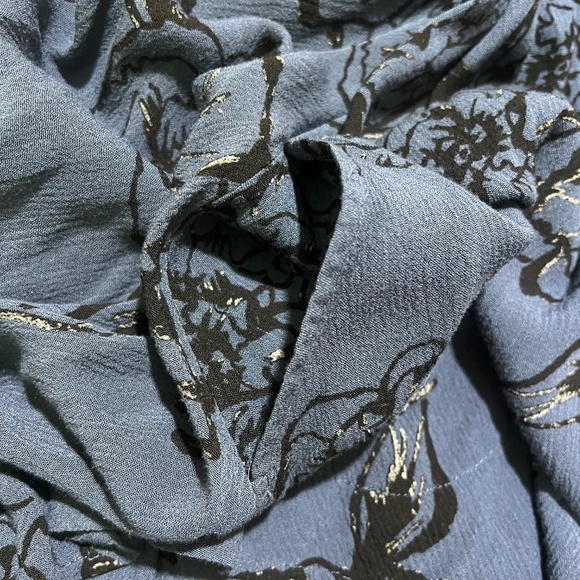 Like New ✵☽Free People☾✵ Navy Blue + Black Floral Swing Tunic Mini Dress | Small - Picture 9 of 14